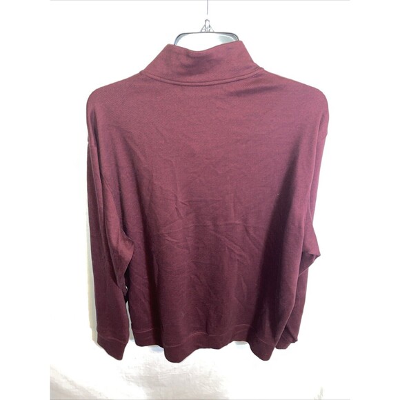 Hart Schaffner Marx Men’s LS Golf Sweat Shirt Size Large Burgundy Athleisure - Picture 8 of 12
